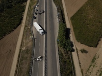 An attack on an armored van is foiled this morning along the state road 16 bis, near Canne della Battaglia, in the north of Bari, in the str...