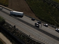 An attack on an armored van is foiled this morning along the state road 16 bis, near Canne della Battaglia, in the north of Bari, in the str...