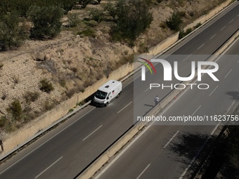 An attack on an armored van is foiled this morning along the state road 16 bis, near Canne della Battaglia, in the north of Bari, in the str...