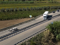 An attack on an armored van is foiled this morning along the state road 16 bis, near Canne della Battaglia, in the north of Bari, in the str...