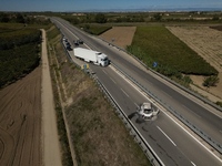 An attack on an armored van is foiled this morning along the state road 16 bis, near Canne della Battaglia, in the north of Bari, in the str...