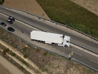 An attack on an armored van is foiled this morning along the state road 16 bis, near Canne della Battaglia, in the north of Bari, in the str...