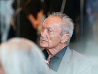 Actor Udo Kier greets Cologne Mayor Henriette Reker for his 80th birthday and signs the Golden Book at Cologne Town Hall in Cologne, Germany...