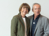 Actor Udo Kier greets Cologne Mayor Henriette Reker for his 80th birthday and signs the Golden Book at Cologne Town Hall in Cologne, Germany...