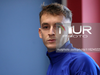 Marc Casado during the press conference prior to the Champions League match against Young Boys, in Barcelona, Spain, on September 30, 2024....