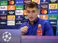 Marc Casado during the press conference prior to the Champions League match against Young Boys, in Barcelona, Spain, on September 30, 2024....