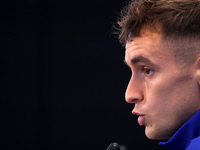 Marc Casado during the press conference prior to the Champions League match against Young Boys, in Barcelona, Spain, on September 30, 2024....