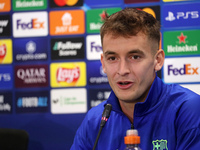 Marc Casado during the press conference prior to the Champions League match against Young Boys, in Barcelona, Spain, on September 30, 2024....