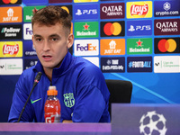 Marc Casado during the press conference prior to the Champions League match against Young Boys, in Barcelona, Spain, on September 30, 2024....