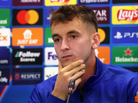 Marc Casado during the press conference prior to the Champions League match against Young Boys, in Barcelona, Spain, on September 30, 2024....