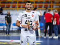 Mohamed Yehia Elderaa wins man of the match after the IHF Men's Handball Club World Championship 2024 preliminary round match between Veszpr...