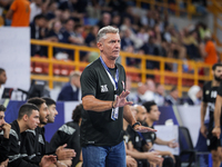 Coach Fernando Barbeito of Zamalek during the IHF Men's Handball Club World Championship 2024 preliminary round match between Veszprem HC an...