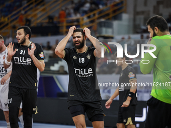 Ahmed Hafez of Zamalek during the IHF Men's Handball Club World Championship 2024 preliminary round match between Veszprem HC and Zamalek Cl...