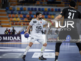 Agustin Casado Marcelo of Veszprem HC participates in the IHF Men's Handball Club World Championship 2024 preliminary round match between Ve...