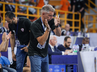 Coach Fernando Barbeito of Zamalek during the IHF Men's Handball Club World Championship 2024 preliminary round match between Veszprem HC an...