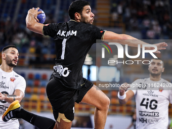 Akram SAAD of Zamalek during the IHF Men's Handball Club World Championship 2024 preliminary round match between Veszprem HC and Zamalek Clu...