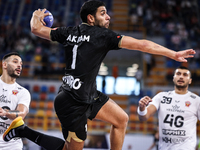 Akram SAAD of Zamalek during the IHF Men's Handball Club World Championship 2024 preliminary round match between Veszprem HC and Zamalek Clu...