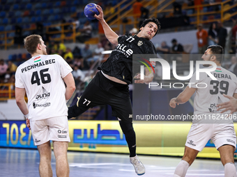 Ahmed ELNAKKADY of Zamalek during the IHF Men's Handball Club World Championship 2024 preliminary round match between Veszprem HC and Zamale...