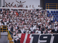 Fans of Zamalek during the IHF Men's Handball Club World Championship 2024 preliminary round match between Veszprem HC and Zamalek Club in C...