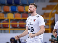 Nikola Grahovac of Veszprem HC participates in the IHF Men's Handball Club World Championship 2024 preliminary round match between Veszprem...