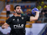 Akram SAAD of Zamalek during the IHF Men's Handball Club World Championship 2024 preliminary round match between Veszprem HC and Zamalek Clu...