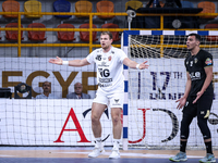 Jacques Pechmalbec of Veszprem HC participates in the IHF Men's Handball Club World Championship 2024 preliminary round match between Veszpr...