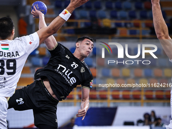 Ahmed Abdelhamid of Zamalek during the IHF Men's Handball Club World Championship 2024 preliminary round match between Veszprem HC and Zamal...