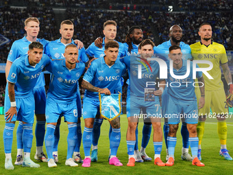 SSC Napoli lineup during the Italian championship Serie A football match between SSC Napoli and AC Monza in Naples, Italy, on September 29,...