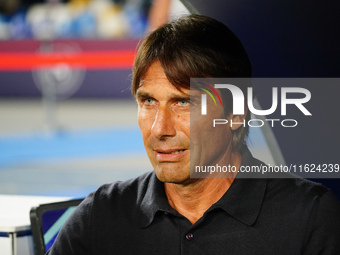 The head coach Antonio Conte (SSC Napoli) during the Italian championship Serie A football match between SSC Napoli and AC Monza in Naples,...