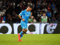 Matteo Politano (SSC Napoli) celebrates the goal during the Italian championship Serie A football match between SSC Napoli and AC Monza in N...