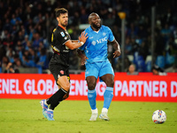 Pablo Mari (AC Monza) and Romelu Lukaku (SSC Napoli) during the Italian championship Serie A football match between SSC Napoli and AC Monza...