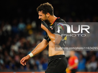 Pablo Mari (AC Monza) disappoints during the Italian championship Serie A football match between SSC Napoli and AC Monza in Naples, Italy, o...