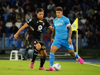 Giovanni Di Lorenzo (SSC Napoli) and Andrea Carboni (AC Monza) during the Italian championship Serie A football match between SSC Napoli and...