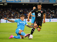 Giovanni Di Lorenzo (SSC Napoli) and Andrea Carboni (AC Monza) during the Italian championship Serie A football match between SSC Napoli and...