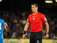 Gianluca Manganiello (Referee) officiates the Italian championship Serie A football match between SSC Napoli and AC Monza at Diego Armando M...