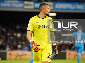 Elia Caprile (SSC Napoli) during the Italian championship Serie A football match between SSC Napoli and AC Monza in Naples, Italy, on Septem...