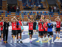 Team Al Ahly SC after the 17th IHF Men's Club World Championship 2024 preliminary round match between Al Ahly Sporting Club and FC Barcelona...