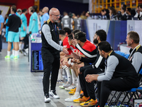 Coach Stefan Madsen of AL Ahly SC during the 17th IHF Men's Handball Club World Championship 2024 preliminary round match between Al Ahly Sp...