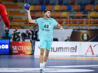 Juan Palomino Moron of FC Barcelona during the 17th IHF Men's Club World Championship 2024 preliminary round match between Al Ahly Sporting...