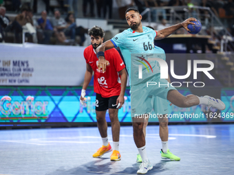 66 Melvyn Richardson of FC Barcelona during the 17th IHF Men's Club World Championship 2024 preliminary round match between Al Ahly Sporting...