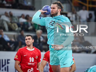 Luis Diogo DA SOUSA FRADE of FC Barcelona tries to score during the 17th IHF Men's Club World Championship 2024 preliminary round match betw...