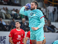 Luis Diogo DA SOUSA FRADE of FC Barcelona tries to score during the 17th IHF Men's Club World Championship 2024 preliminary round match betw...