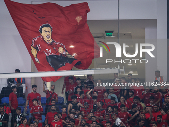 Fans of Al Ahly SC during the 17th IHF Men's Handball Club World Championship 2024 preliminary round match between Al Ahly Sporting Club and...