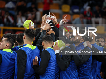 Team Al Ahly SC before the 17th IHF Men's Handball Club World Championship 2024 preliminary round match between Al Ahly Sporting Club and FC...