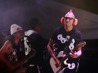 David Sanchez ''Chadou,'' guitarist of the Los Estramboticos band, performs during the ''Hasta Siempre Presidente Fest'' at the Monumento to...