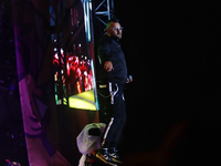 Arturo Ruelas, known as ''Pinocho,'' vocalist of the Los Estramboticos band, performs during the ''Hasta Siempre Presidente Fest'' at the Mo...