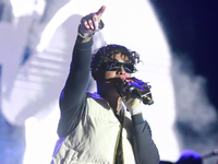 Rapper Erick Raul Aleman Ramirez, known as 'Aleman,' performs during the ''Hasta Siempre Presidente Fest'' at the Monumento to the Revolutio...