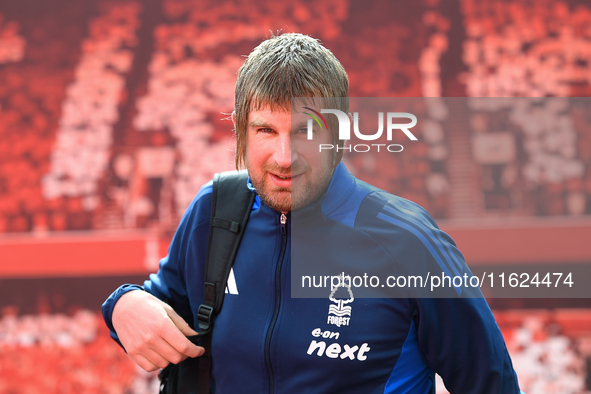 Nottingham Forest physio, Jon Alty, during the Premier League match between Nottingham Forest and Fulham at the City Ground in Nottingham, E...