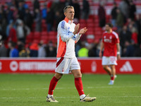 James Ward-Prowse of Nottingham Forest applauds his team's supporters during the Premier League match between Nottingham Forest and Fulham a...