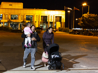 Relatives welcome their loved ones from Lebanon at Sofia Airport in Sofia, Bulgaria, on September 30, 2024. Due to the escalation of tension...